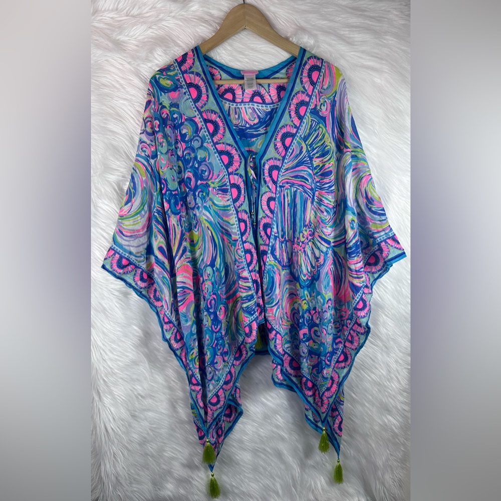 Lilly Pulitzer butterfly kaftan one size GORGEOUS